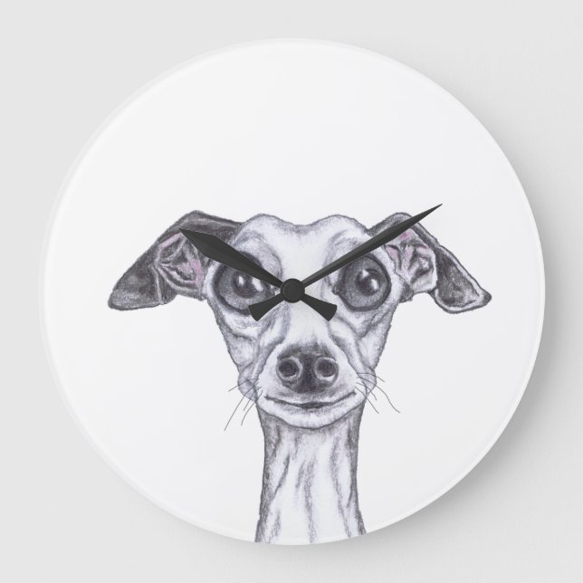 Relógio Grande LITTLE ITALIAN GREYHOUND g869 (Frente)