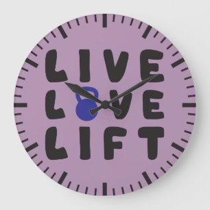 Relógio Grande Live, Love, Lift Malhação Gym