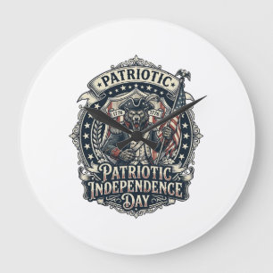 Relógio Grande Lobisomem Patriota Patriota Horror Monstro Patriot