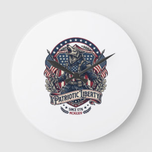 Relógio Grande Lobisomem Patriota Patriota Horror Monstro Patriot