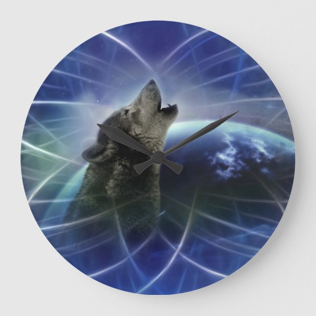 Relógio Grande Lobo e caçador de sonhos (Frente)