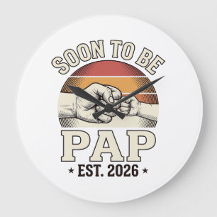 Relógio Grande Logo de Soco de Bebê Vintage para Futuro Papai 202
