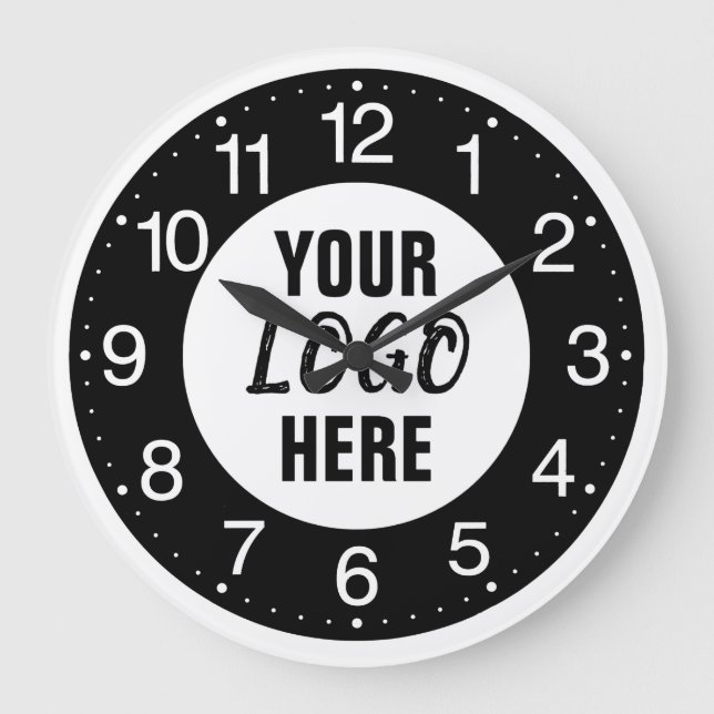 Relógio Grande Logotipo comercial personalizado (Frente)