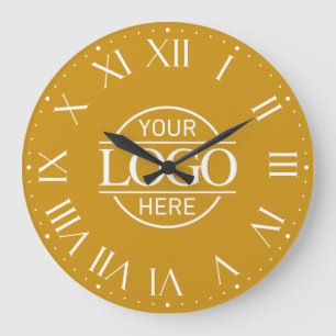 Relógio Grande Logotipo Comercial Personalizado de Empresa Amarel