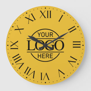 Relógio Grande Logotipo Comercial Personalizado de Empresa Simple