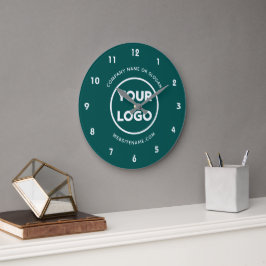 Relógio Grande Logotipo comercial personalizado e fundo de texto