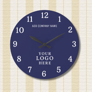 Relógio Grande Logotipo da empresa Nome da empresa Marinho da mar