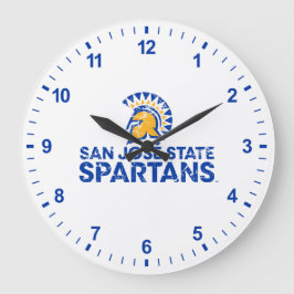 Relógio Grande Logotipo da San Jose State Spartans com Marca de P