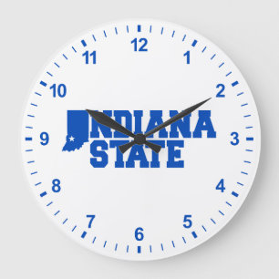 Relógio Grande Logotipo do Estado de Indiana