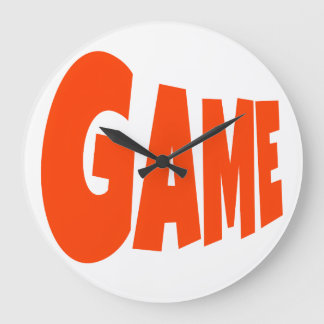 RELÓGIO GRANDE LOGOTIPO DO JOGO FONTES VERMELHAS