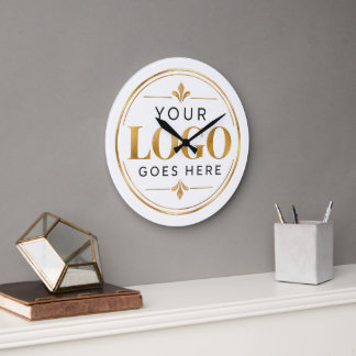 Relógio Grande Logotipo Empresarial Corporativo Personalizado Fác
