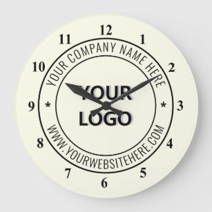 Relógio Grande Logotipo personalizado Carimbo de escritório - Per
