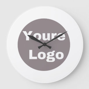 Relógio Grande Logotipo Simples e Texto Empresarial personalizado