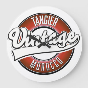 Relógio Grande logotipo vintage de Tânger Marrocos