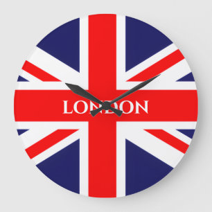 Relógio Grande London British Flag