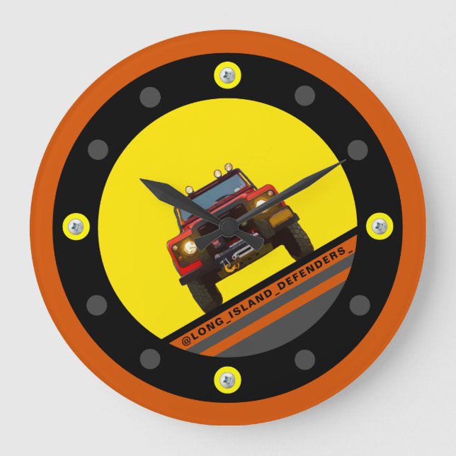 RELÓGIO GRANDE LONG ISLAND DEFENDERS CLOCK (Frente)