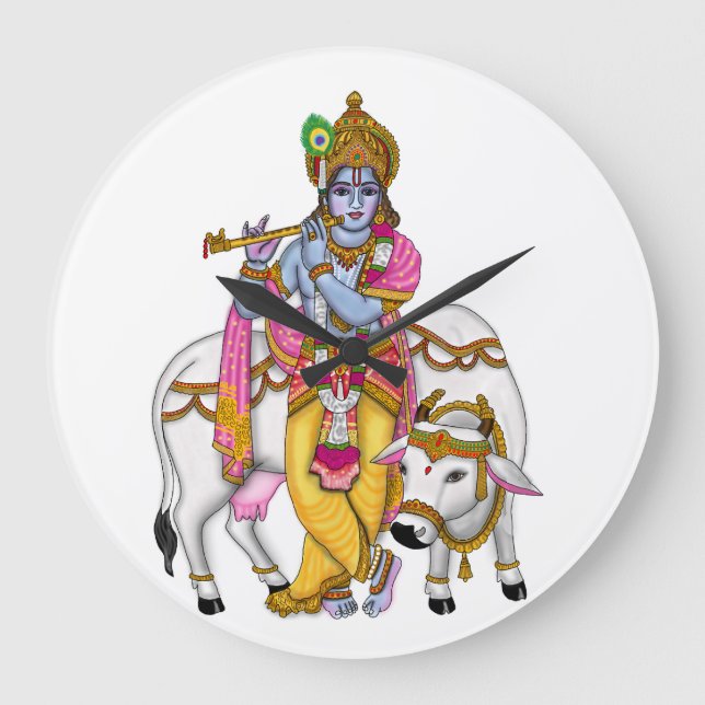 Relógio Grande Lord Krishna Clock (Frente)