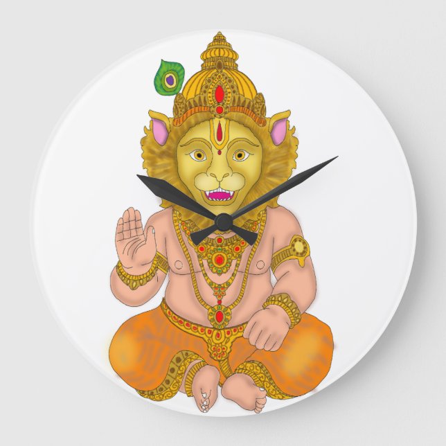 Relógio Grande Lord Narsimha Clock (Frente)