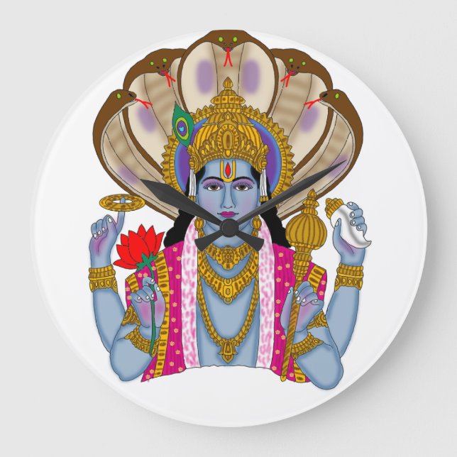 Relógio Grande Lord Vishnu Clock (Frente)
