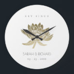 RELÓGIO GRANDE LOTUS BRANCO DOURADO E GLAMOROSO SALVE O PRESENTE<br><div class="desc">Se você precisar de qualquer outra personalização ou qualquer outro item correspondente,  entre em contato comigo em info@yellowfebstudio.com</div>
