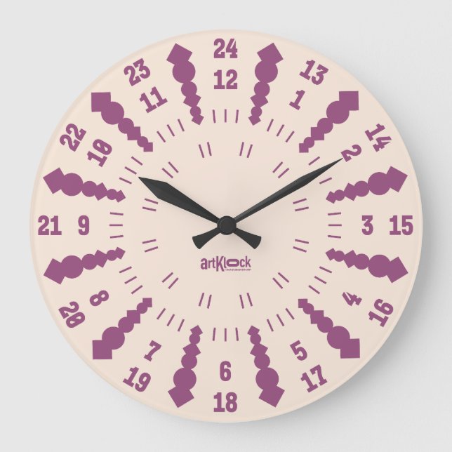 RELÓGIO GRANDE LOVE ART KLOCK TWENTY FOUR/TWELVE BY MASANSER (Frente)