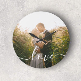 Relógio Grande Love Modern Simple Photo