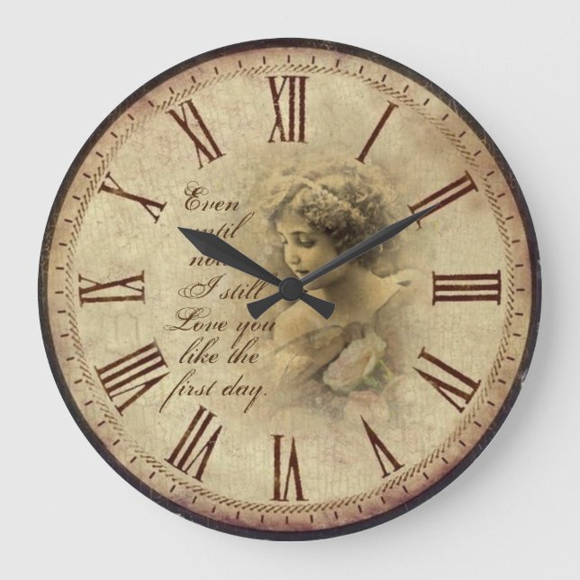 Relógio Grande Love Vintage (Frente)