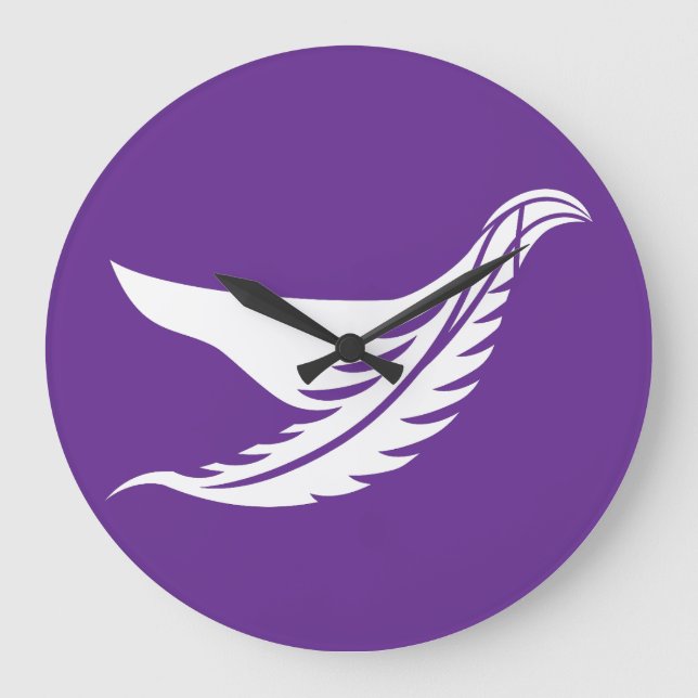 RELÓGIO GRANDE LOVE WHITE BIRD BY MASANSER (Frente)