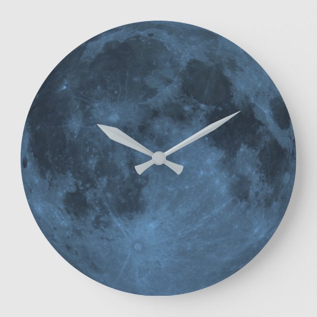 Relógio Grande Lua Azul (Frente)