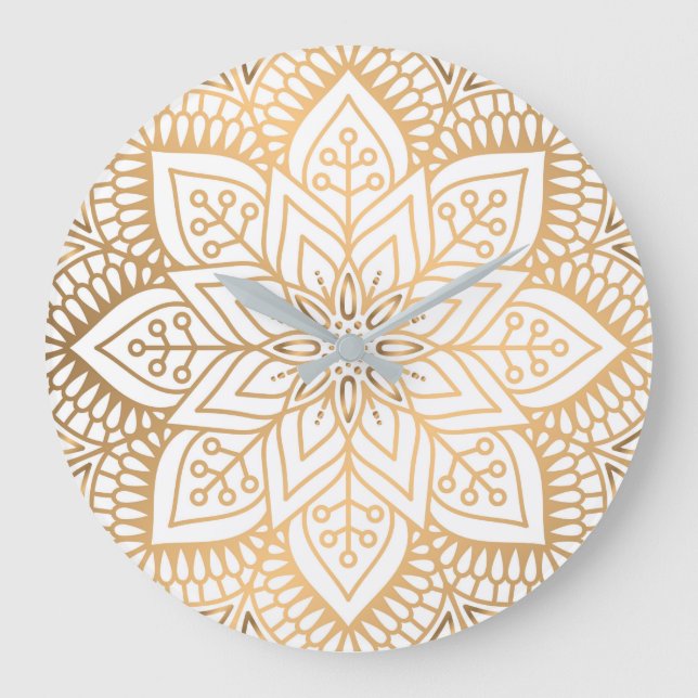 Relógio Grande Luxo Mandala 31 (Frente)