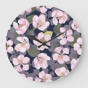 Relógio Grande Maçã Sangrenta: Cor Azul Escura