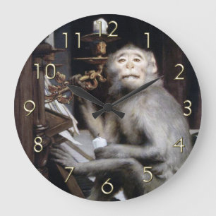 Relógio Grande Macaco sorridente
