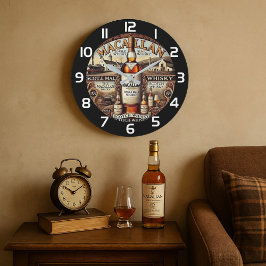 Relógio Grande Macallan Highland Single Malt Whiskey inspired