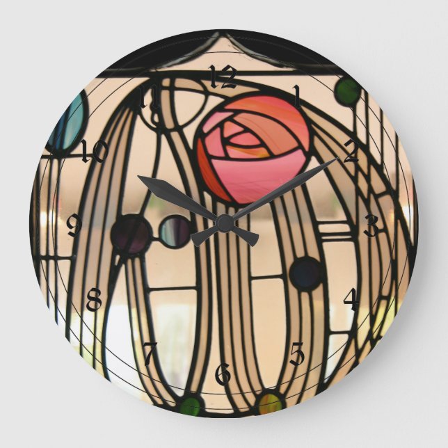 Relógio Grande Mackintosh - Janela De Vidro Manchada, Casa De Mor (Frente)