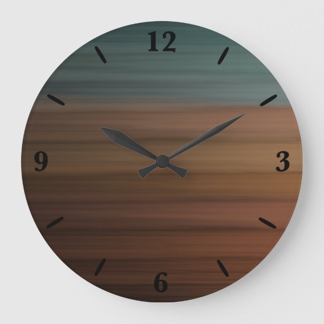 Relógio Grande Madeira Pintada do Deserto do Sudoeste (Frente)