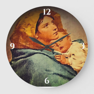 Relógio Grande Madonna e Criança