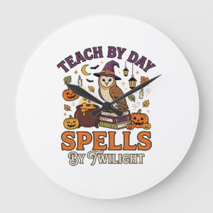 Relógio Grande Magia ao Luar de Sala de Aula de Halloween