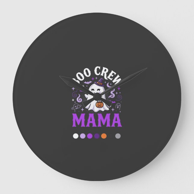 Relógio Grande Magia da Mamãe Fantasma de Halloween (Frente)