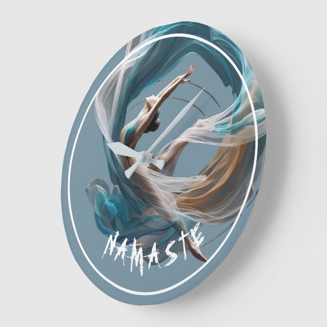 Relógio Grande Malhação de pilotos instrutores de ioga aérea voad (Ângulo)