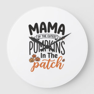 Relógio Grande Mamãe das Abóboras Mais Fofas Design de Camisa de