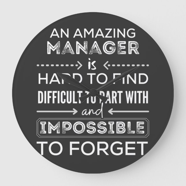 Relógio Grande Manager, Gift For Manager, A Truly Great Manager (Frente)