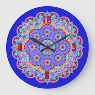 Relógio Grande Mandala Colorido