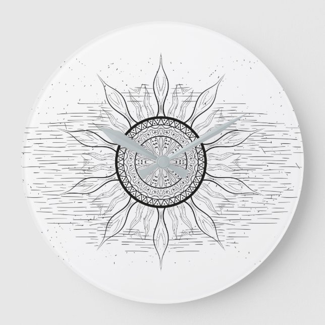 Relógio Grande Mandala do Sol 1 (Frente)