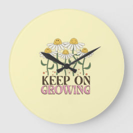 Relógio Grande Manter Em CRESCENTE Cotações Positivas Flores Retr