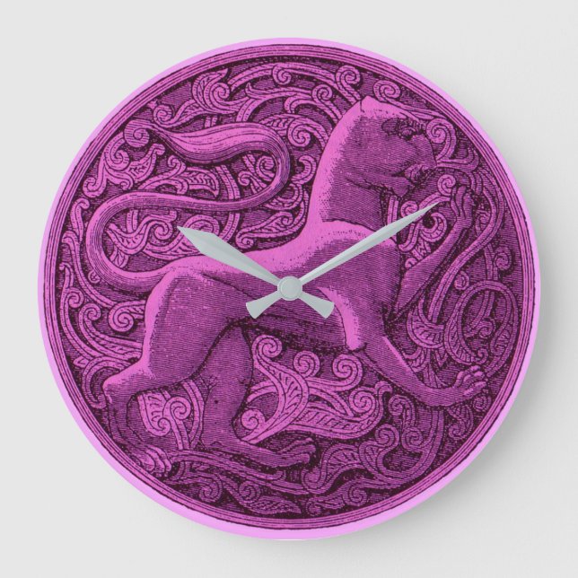 Relógio Grande manticore em roxo (Frente)