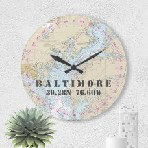 Map Baltimore Chesapeake de Vintage de Gráfico Náu