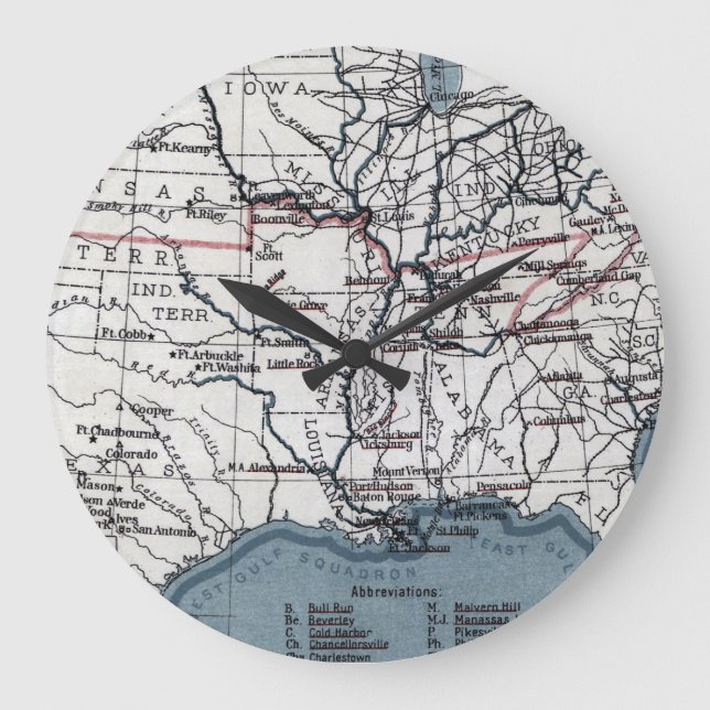 RELÓGIO GRANDE MAP: CIVIL WAR, 1861 (Frente)
