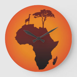 Relógio Grande Mapa africano do safari - pulso de disparo de