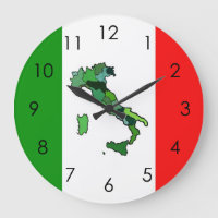 Mapa de Italia e da bandeira italiana