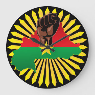 Relógio Grande Mapa do Burkina Faso, Bandeira e Resistência à Rev